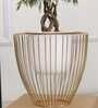 Gloria Riga White Metal Planter