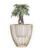 Gloria Riga White Metal Planter