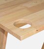 Gloria Solid Wood C Table In Natural Finish