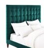 Glorious Fabric Upholstered King Size Bed in Green Colour