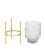Glorius Gold Mild Steel & GlassTable Tealight Candle Holders