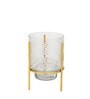 Glorius Gold Mild Steel & GlassTable Tealight Candle Holders