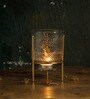 Glorius Gold Mild Steel & GlassTable Tealight Candle Holders