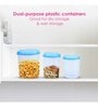 Varmora Glory Round Transparent-Blue| Kitchen Storage Containers- Set of 3 | With Air-Tight Lid |5Kg, 7kg, 10kg | BPA-Free Food-Grade Plastic