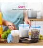 Varmora Glory Round Transparent-Blue| Kitchen Storage Containers- Set of 3 | With Air-Tight Lid |5Kg, 7kg, 10kg | BPA-Free Food-Grade Plastic