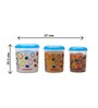 Varmora Glory Round Printed-Blue| Kitchen Storage Containers- Set of 3 | With Air-Tight Lid |5Kg, 7kg, 10kg | BPA-Free Food-Grade Plastic