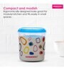 Varmora Glory Round Printed-Blue| Kitchen Storage Containers- Set of 3 | With Air-Tight Lid |5Kg, 7kg, 10kg | BPA-Free Food-Grade Plastic