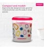Varmora Glory Round Printed-Raspberry Pink| Kitchen Storage Containers- Set of 3 | With Air-Tight Lid |5kg, 7Kg, 10kg| BPA-Free Food-Grade Plastic