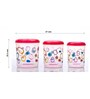 Varmora Glory Round Printed-Raspberry Pink| Kitchen Storage Containers- Set of 3 | With Air-Tight Lid |5kg, 7Kg, 10kg| BPA-Free Food-Grade Plastic