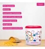 Varmora Glory Round Printed-Raspberry Pink| Kitchen Storage Containers- Set of 3 | With Air-Tight Lid |5kg, 7Kg, 10kg| BPA-Free Food-Grade Plastic