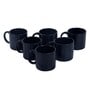 Gloss Textured Black & Silver Ceramic (Set of 7) Teaware Set