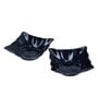 Gloss Textured Black & Silver Ceramic (Set of 7) Teaware Set