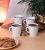 Gloss Textured 250ml White Bone China (Set of 4) Coffee Mug