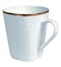 Gloss Textured 250ml White Bone China (Set of 4) Coffee Mug