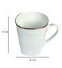 Gloss Textured 250ml White Bone China (Set of 4) Coffee Mug