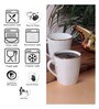 Gloss Textured 250ml White Bone China (Set of 4) Coffee Mug