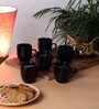Glossy 200ml Black Ceramic (Set of 6) Tea Cups