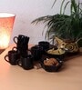 Glossy 200ml Black Ceramic (Set of 8) Tea Cups