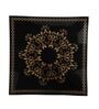 Glossy 7 Pcs Black & Gold Glass Dinnerware Set