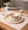 Choco chip Cream Melamine Plato Dinner Set Of 20 Pcs