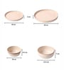 Choco chip Cream Melamine Plato Dinner Set Of 20 Pcs