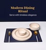Choco chip Cream Melamine Plato Dinner Set Of 20 Pcs