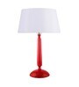 Glossy Red Cubist Aluminium Table Lamp With Green Cone Shade, Bedside, Living Room Study Lamp, Bulb Included