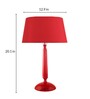 Glossy Red Cubist Aluminium Table Lamp With White Drum Shade, Bedside, Living Room Study Lamp, Bulb Included