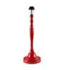 Glossy Red Imperial Aluminium Table Lamp With Red Drum Shade, Bedside, Living Room Study Lamp, Bulb Included