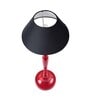 Glossy Red Imperial Aluminium Table Lamp With Red Drum Shade, Bedside, Living Room Study Lamp, Bulb Included