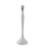 Glossy White Royal Ovoid Aluminium Table Lamp With Green Cone Shade, Bedside, Living Room Study Lamp, Bulb Included