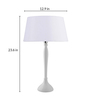 Glossy White Royal Ovoid Aluminium Table Lamp With Green Cone Shade, Bedside, Living Room Study Lamp, Bulb Included