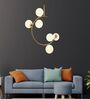 Gloster  Contemporary White Glass Premium Ball  Chandelier