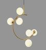 Gloster  Contemporary White Glass Premium Ball  Chandelier