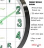 White & Black Glow-In-The-Dark Wall Clock With Green Luminous Numbers (33 Cm)