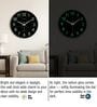 Black Glow-In-The-Dark Wall Clock With Green Luminous Numbers (33 Cm)