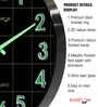Black Glow-In-The-Dark Wall Clock With Green Luminous Numbers (33 Cm)
