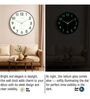Rose Gold Glow-In-The-Dark Wall Clock With Green Luminous Numbers (33 Cm)