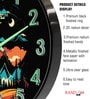 Black Mountain Landscape Glow-In-The-Dark Wall Clock (13 Inch)