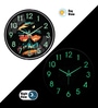 Black Mountain Landscape Glow-In-The-Dark Wall Clock (13 Inch)