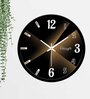 Glowing Designer Black Plastic Wall Clock