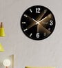 Glowing Designer Black Plastic Wall Clock
