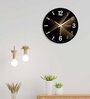 Glowing Designer Black Plastic Wall Clock