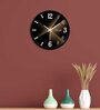 Glowing Designer Black Plastic Wall Clock