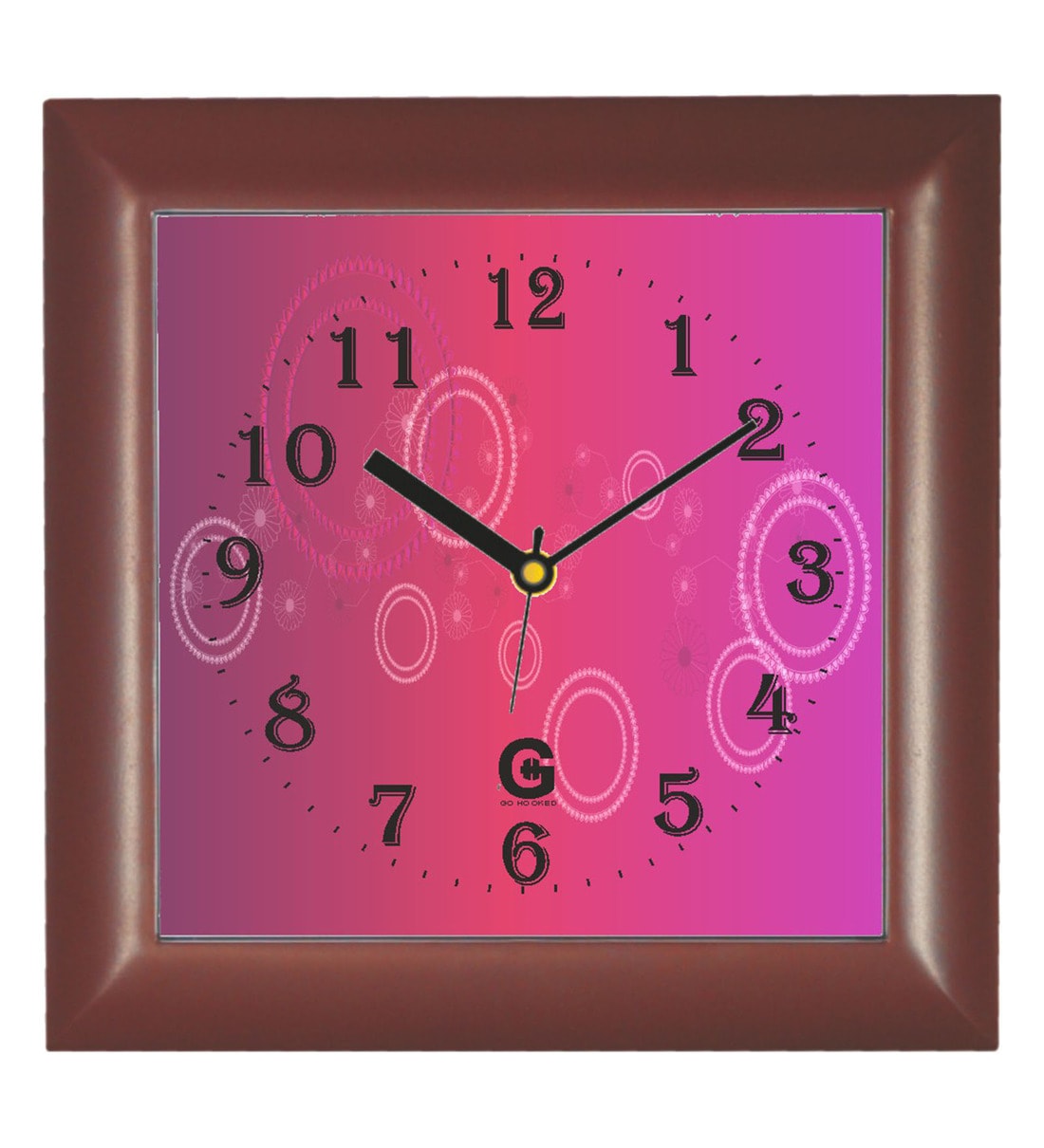 Buy Go Hooked Pink Plastic And Glass 11 X 11 Inch Wall Clock Online Modern Wall Clocks Wall Clocks Home Decor Pepperfry Product