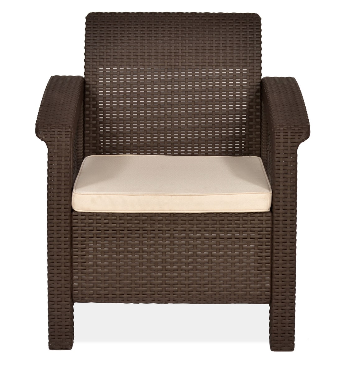 Buy Goa Patio Chair in Season Dark Brown with 2 Chair by Nilkamal