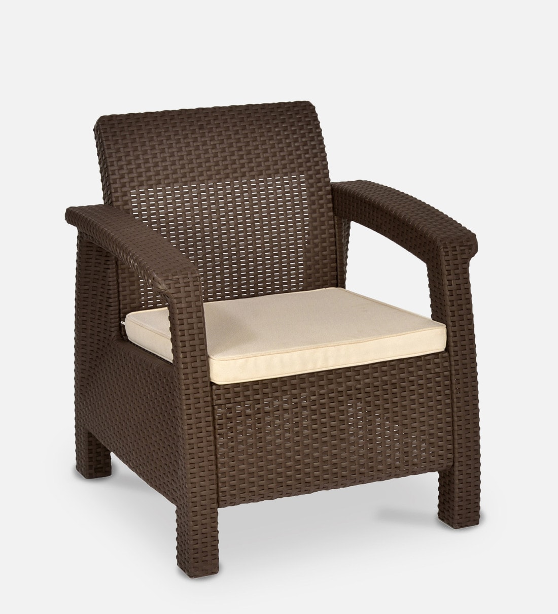 Buy Goa Patio Chair in Season Dark Brown at 7% OFF by Nilkamal | Pepperfry