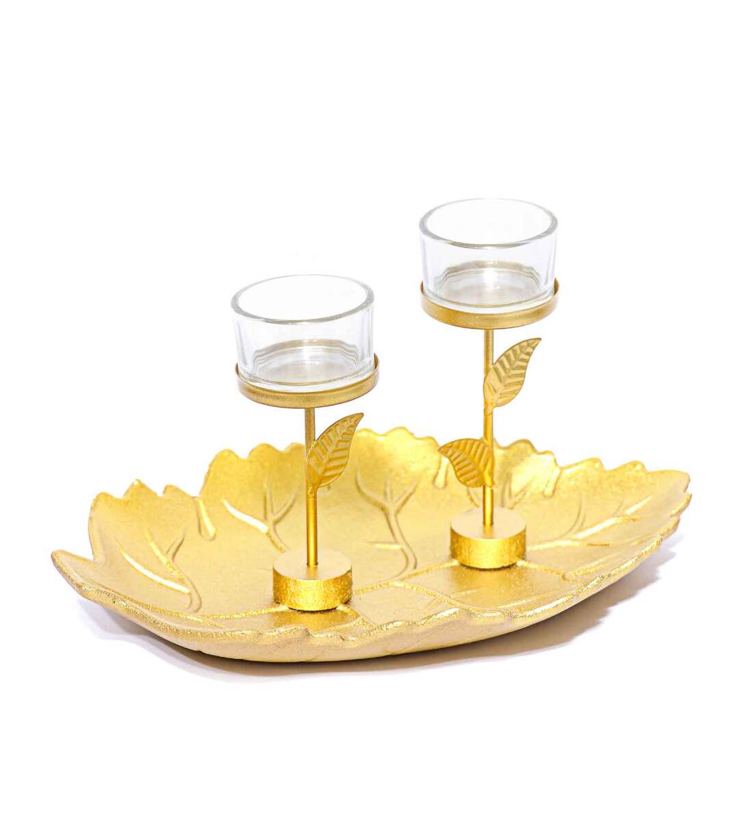Buy Gold Acrylic Table Candle Holder by the white ink decor Online