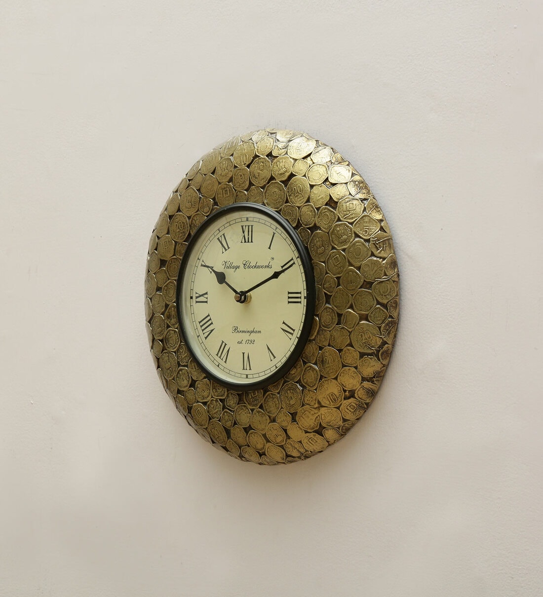 Buy Gold Brass Analog Wall Clock Online Traditional Wall Clocks