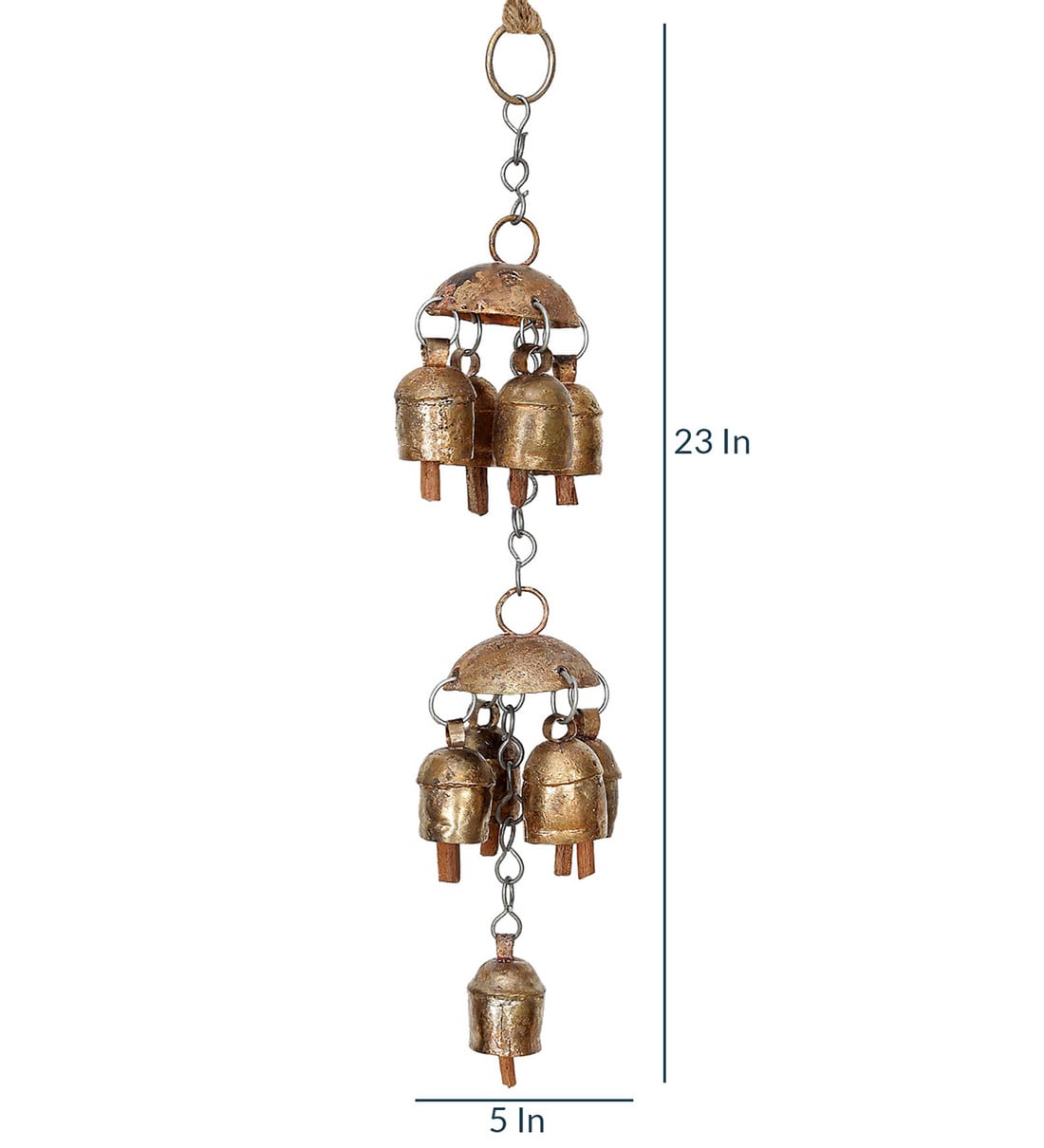 Buy Gold Copper Bells Wind Chime by Unravel India Online Wind Chimes